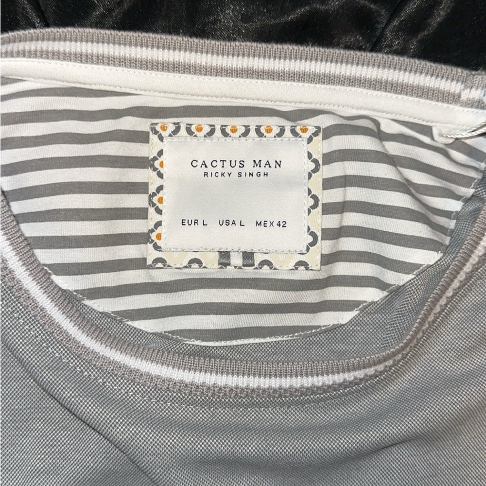Cactus Man Gray Long Sleeve by Ricky Singh